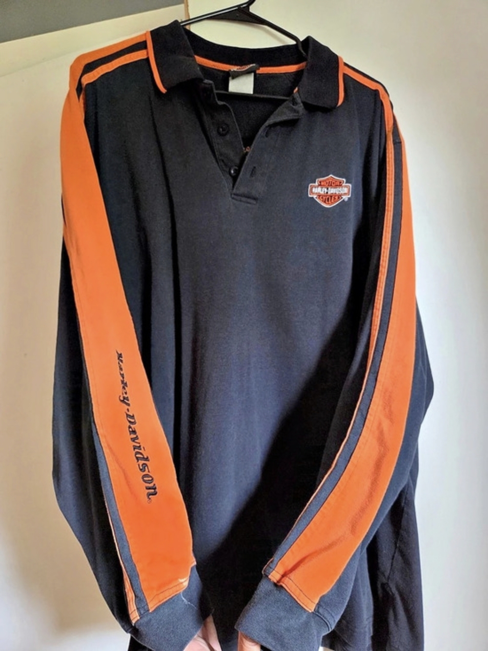 Harley-Davidson Shop World Edmond, OK Colorblock Long Sleeve Polo
